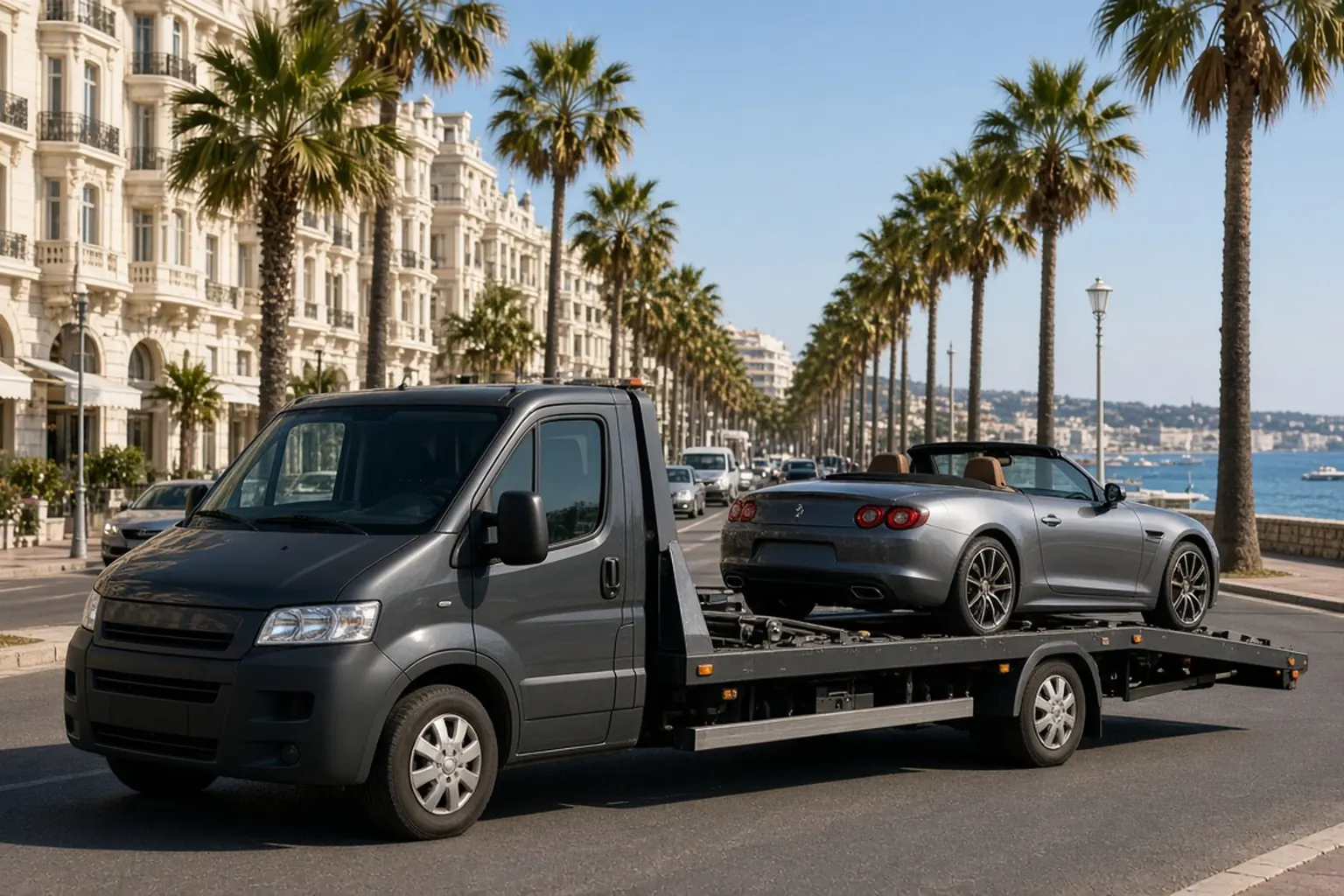 Remorquage Cannes — littoral Croisette