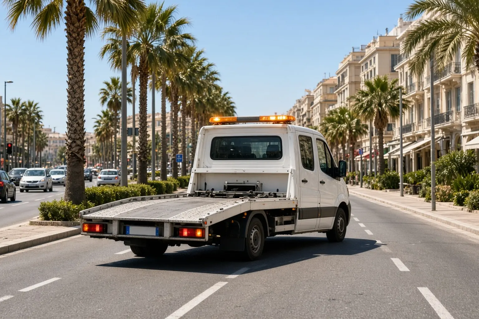 Remorquage Liberation — boulevard urbain Nice