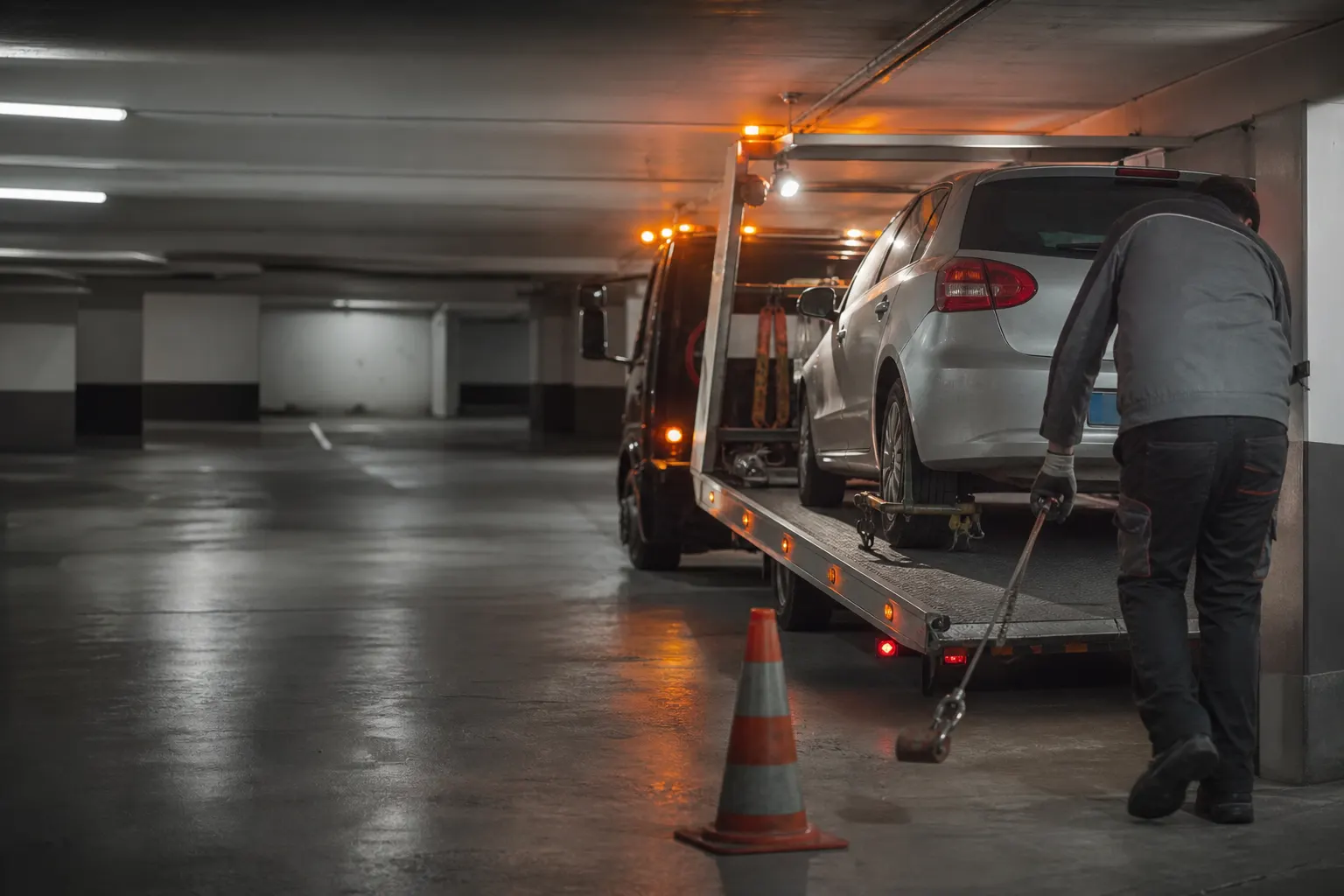 Équipement de remorquage pour parking souterrain à Nice